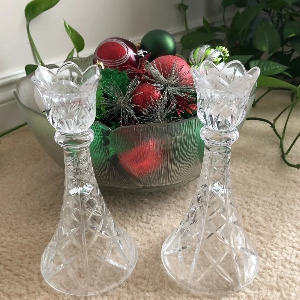 Crystal candle holders